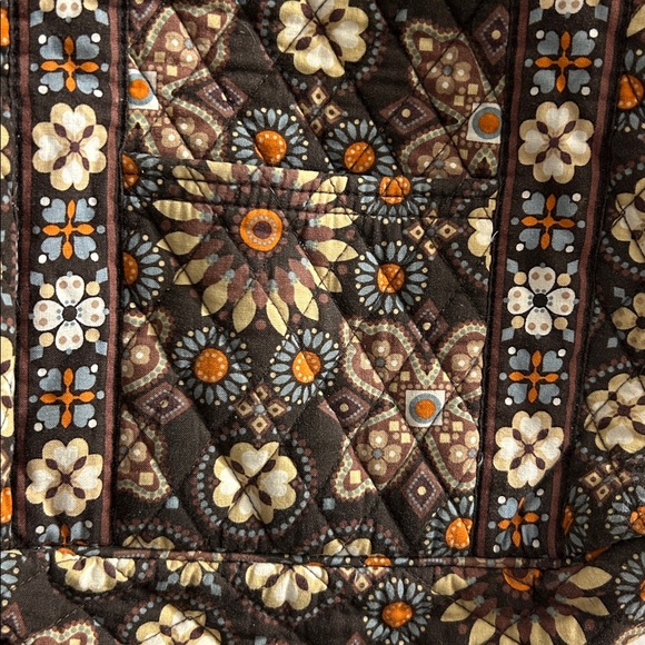 Vera Bradley Brown and Cream Floral Tote - Picture 2 of 5